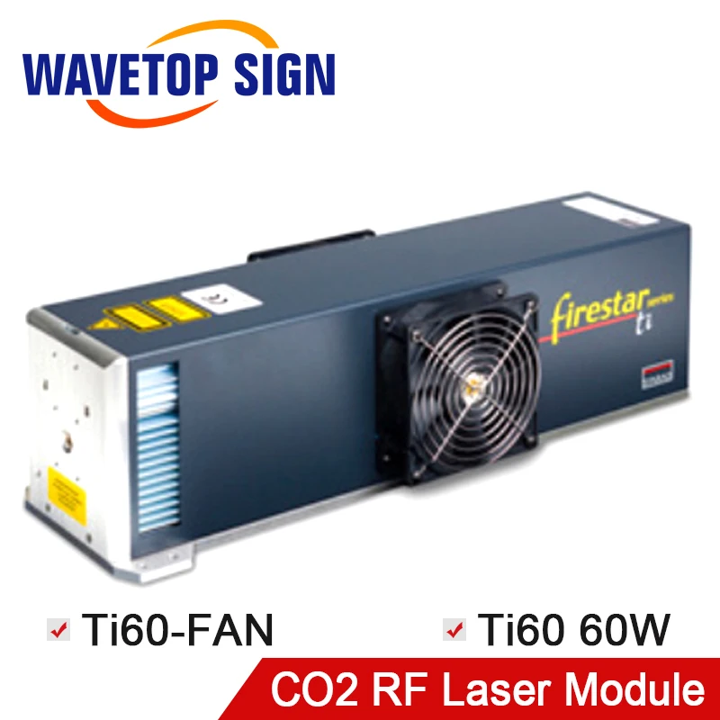 WaveTopSign CO2 RF Synrad 60 Вт Ti60 Fan лазерной трубки металлическая лазерная трубка Вт|Детали