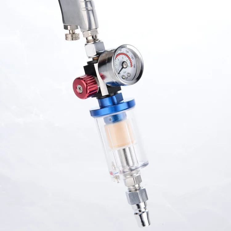 

Air Regulator Gauge & In-line Water Trap Filter Tool FOR HVLP Spray Gun Adjustment pressure Paint AF-02