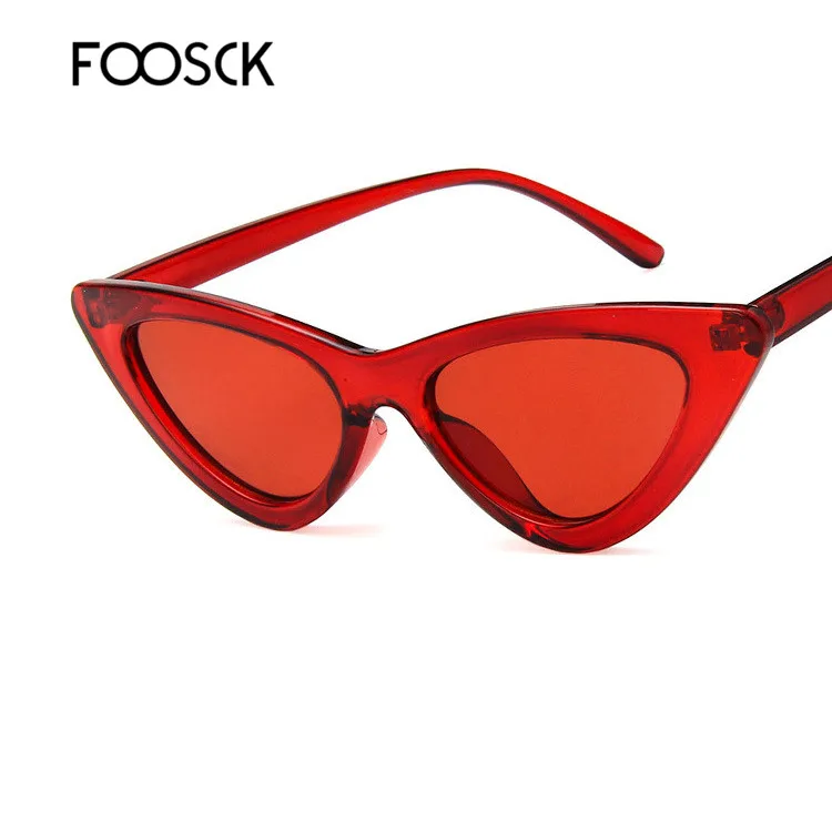 C7Red FOOSCK, женские дизайнерские солнцезащитные очки, женские,, высокое качество, солнцезащитные очки, брендовые, дизайнерские, модные, Ретро стиль, De Soleil Femme - Цвет линз: C7Red