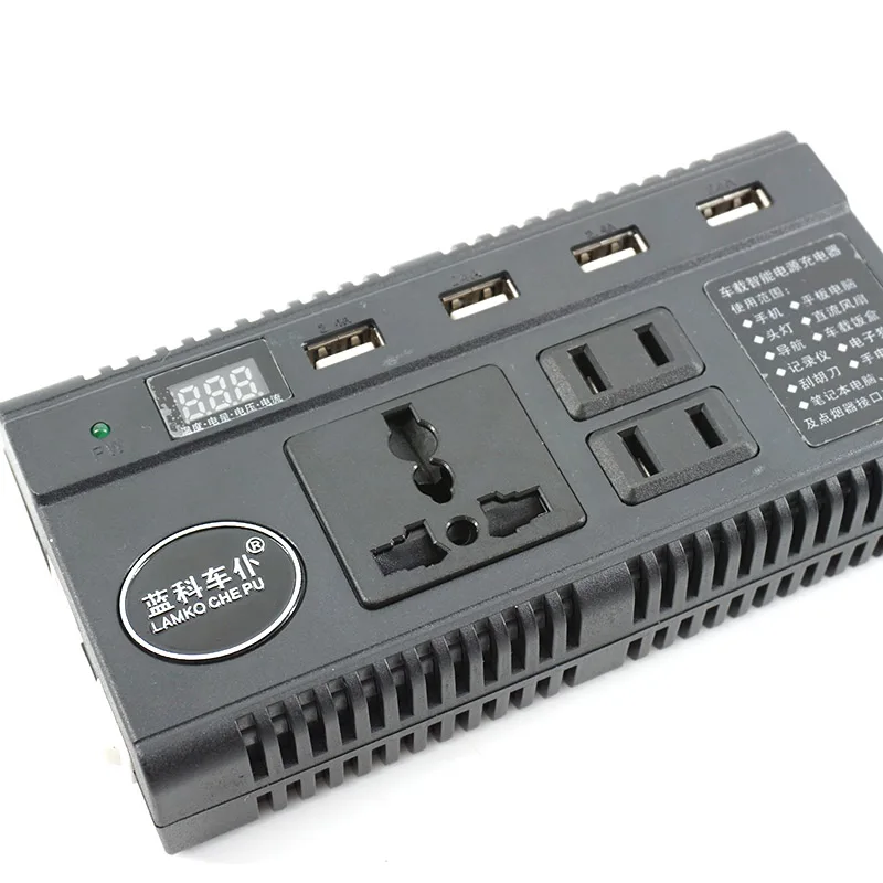 Автомобильный преобразователь Mini Inverter 12V 220V / 24V DC 100-240V 60/120W 4 USB адаптер конвертер