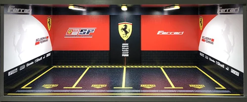 1:18 имитационная модель автомобиля из сплава, модель подземного гаража, автостоянка, модель сцены, игрушка, Пылезащитная витрина - Цвет: Ferrari-4