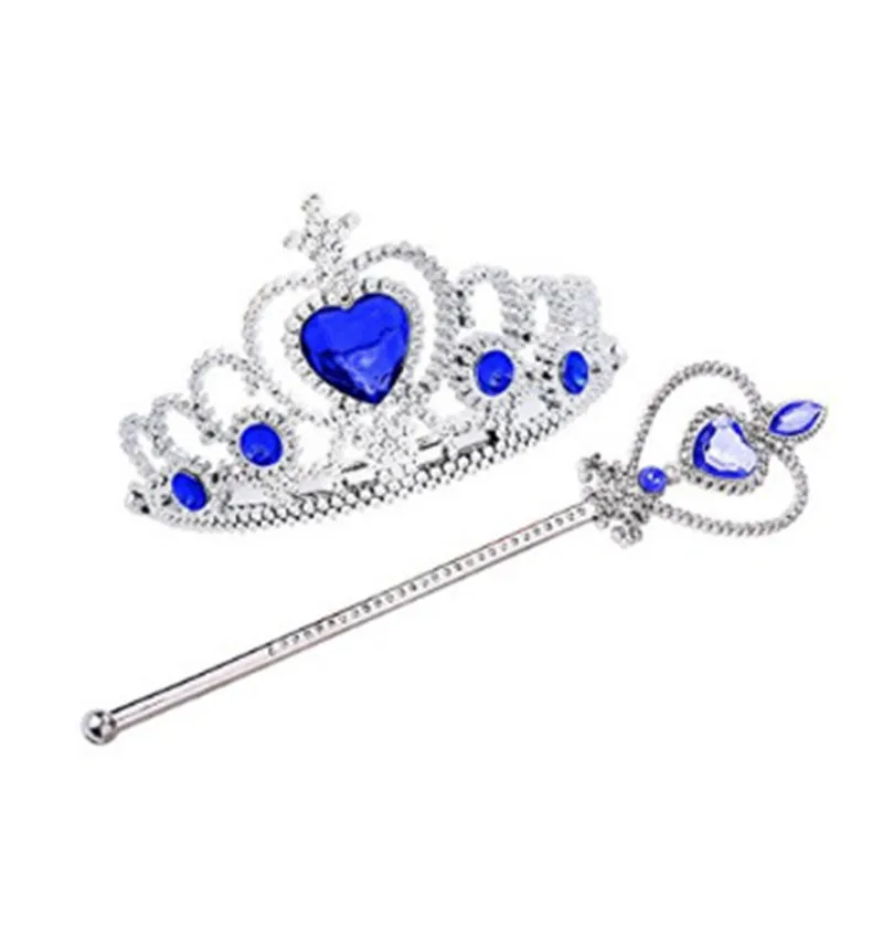 Диадема с кристаллами корона принцессы + волшебная палочка аксессуары для волос