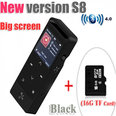 S8bluetooth16gbBlack mp3-плеер с сенсорным экраном 8GB BENJIE S8 Metal APE/FLAC/WAV высокое качество звука музыкальный плеер начального уровня без потерь - Цвет: S8bluetooth16gbBlack