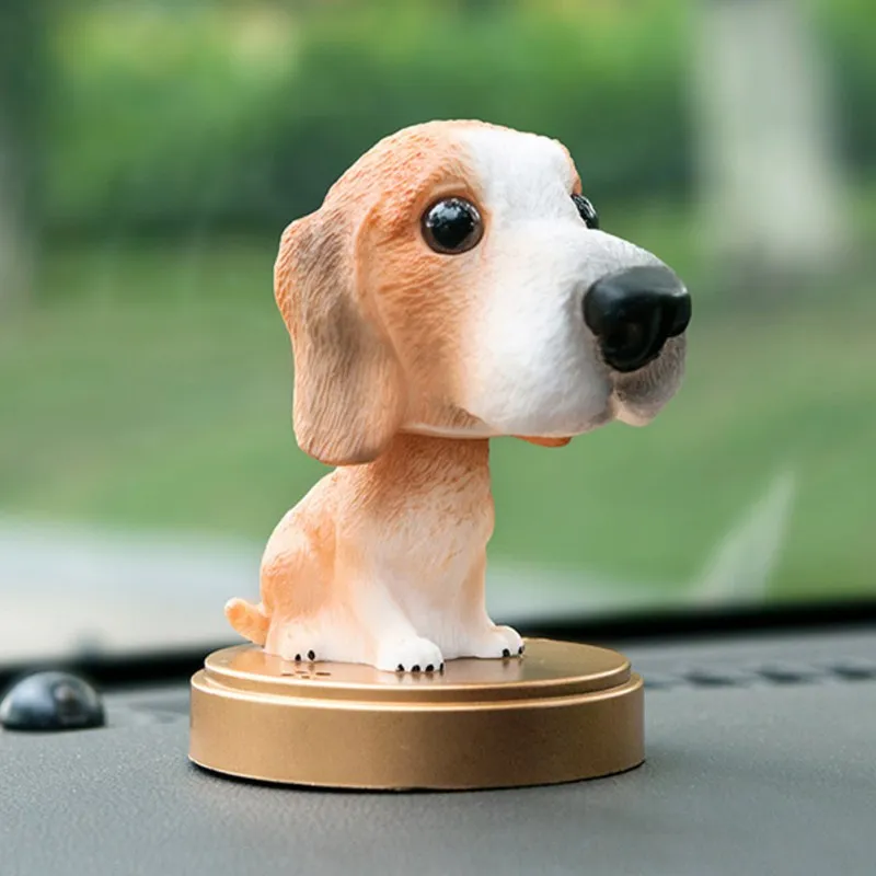Животное качающаяся анимированная игрушка качающаяся игрушка украшение автомобиля кивая Смола щенок собака качает головой качающаяся собака автомобильные аксессуары Новинка