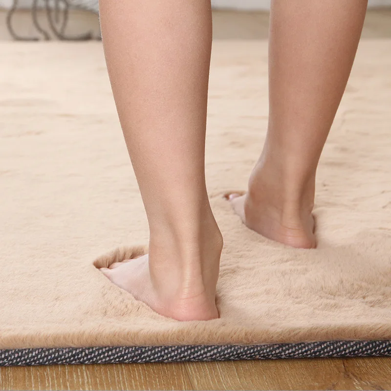 Плюшевые ворсистые мягкие коврики для гостиной из искусственного кроличьего