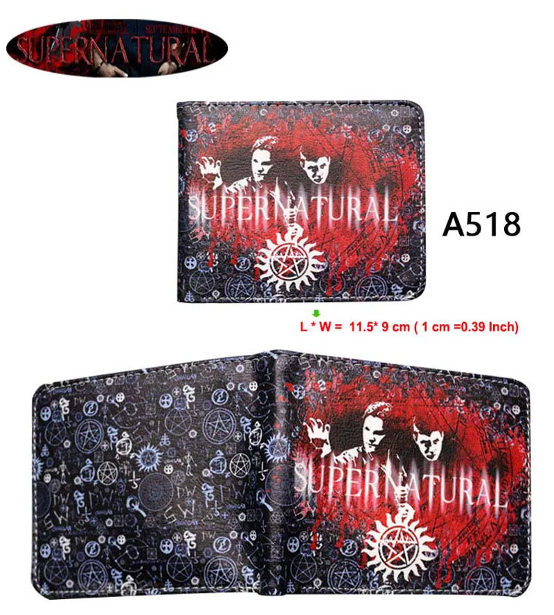 Фильмы Сверхъестественное SPN The Walking Dead PU короткий кошелек ТВ высокого качества серии PU короткий кошелек - Цвет: Supernatural 3