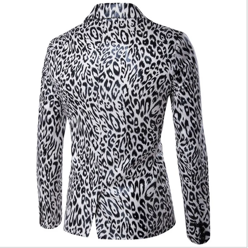 Приталенное платье-пиджак для мужчин с леопардовым принтом костюм куртка