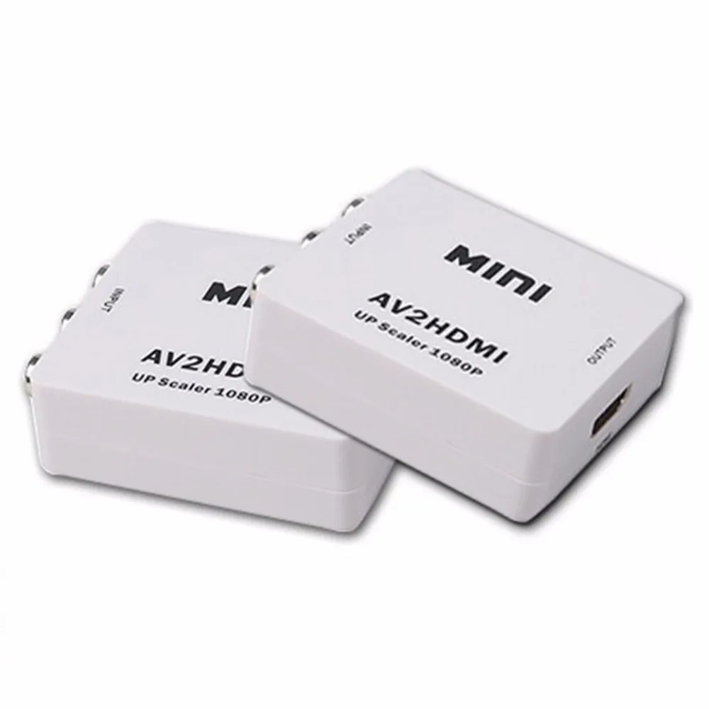 Мини AV преобразователь видеосигнала HDMI AV2HDMI к 720p 1080p Upscaler Лидер продаж|Кабели USB| |