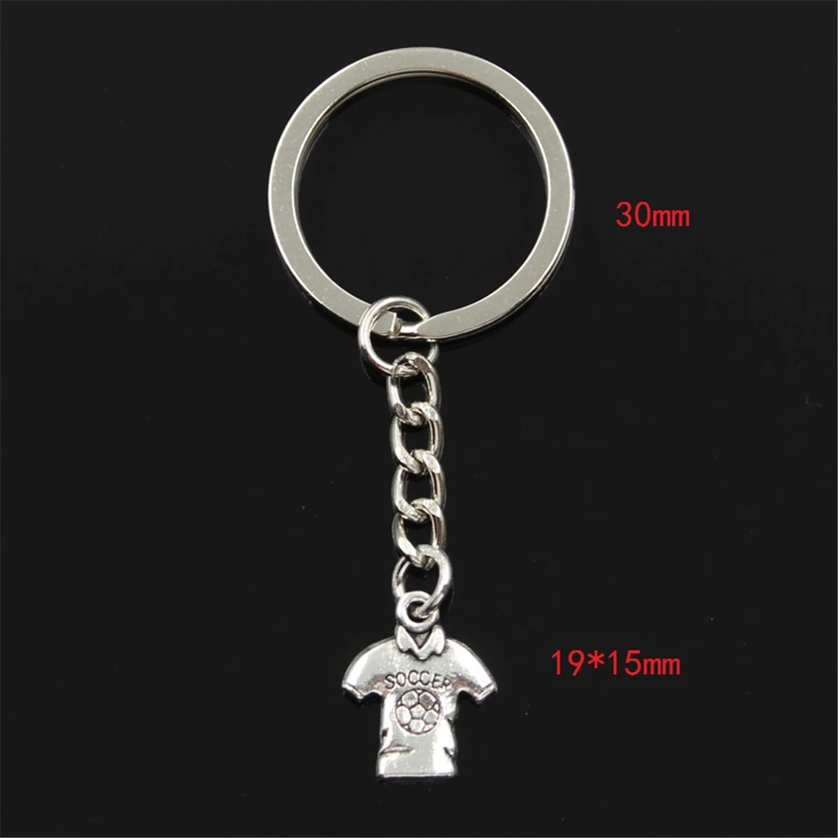 New Fashion Men 30mm Keychain DIY Metal Holder Chain Vintage Soccer Skirt 19x15mm Bronze Pendant Gift | Украшения и аксессуары