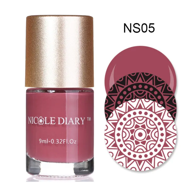 Color 5 NICOLE DIARY 9 мл на водной основе конфеты штамповка лак жемчуг Базовая Серия лак для ногтей гель лак 25 цветов - Цвет: Color 5