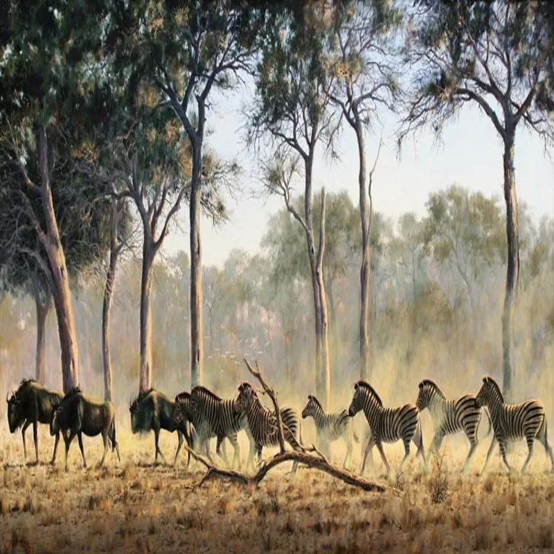 

Custom 3d mural 3D custom Large wall painting wallpaper bedroom living room KTV custom wallpaper migration zebra wallpaper mural
