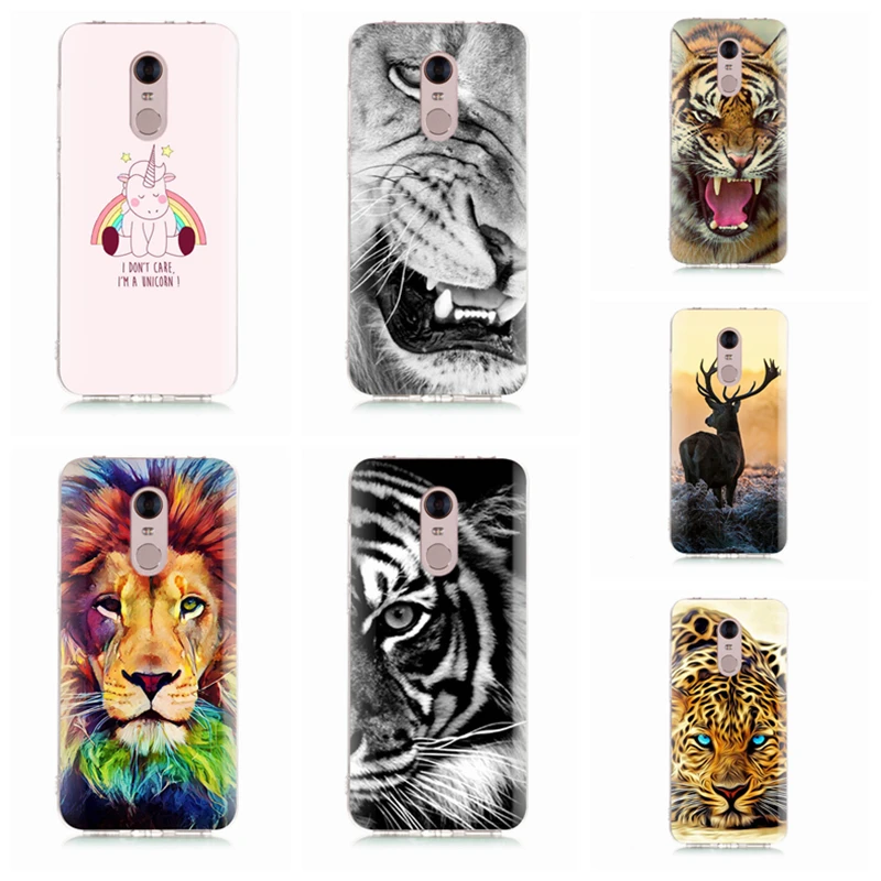 Case For Xiaomi Redmi 4X Note 3 Mi A1 4 Pro 4A 5 6 6pro 5A 6A TPU Soft Tiger Wolf Painted D046 |