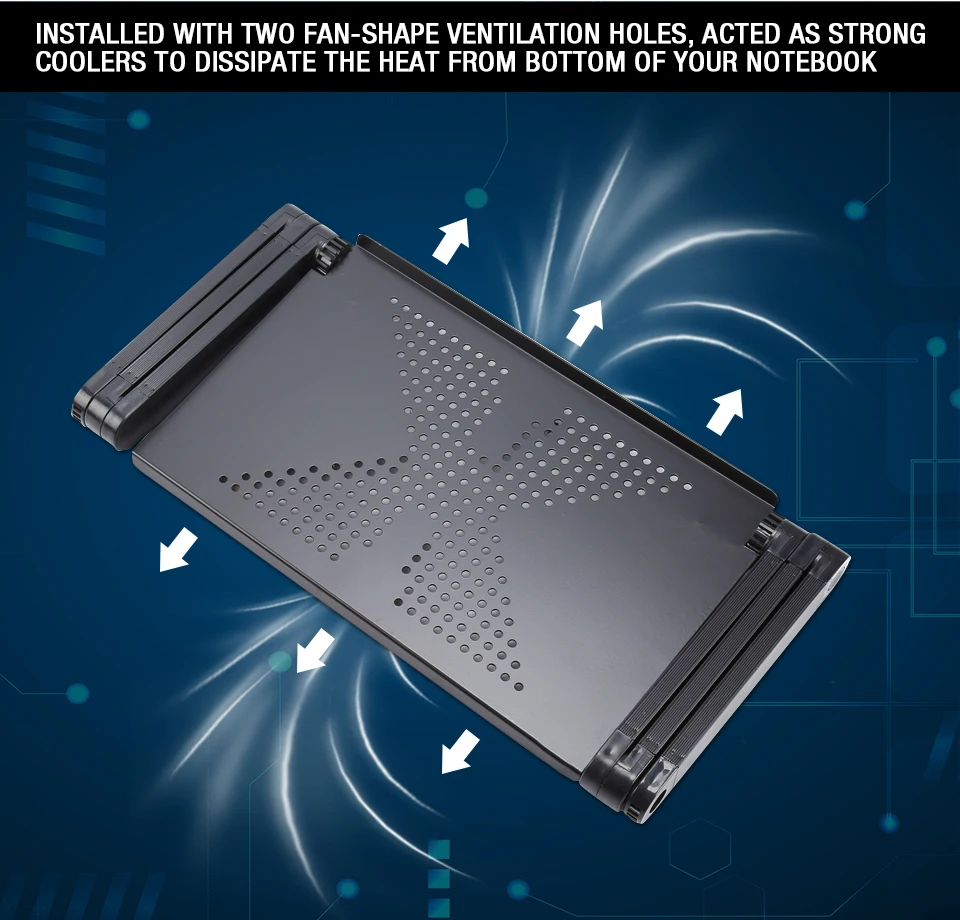 Многофункциональная эргономичная складная подставка для ноутбука поставляется с коврик для мыши портативный ноутбук Mesa ноутбук стол Алюминий вращение 360