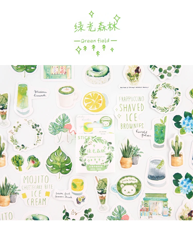 45 шт./кор. канцелярские наклейки парным DIY Планета липкий Бумага Kawaii Луна растения наклейки для украшения дневник в стиле Скрапбукинг