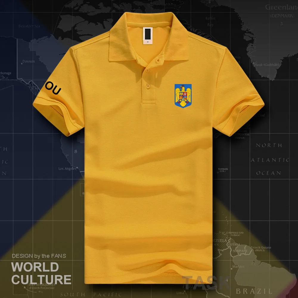 Румынские рубашки поло ROU для мужчин с коротким рукавом белые бренды принтом