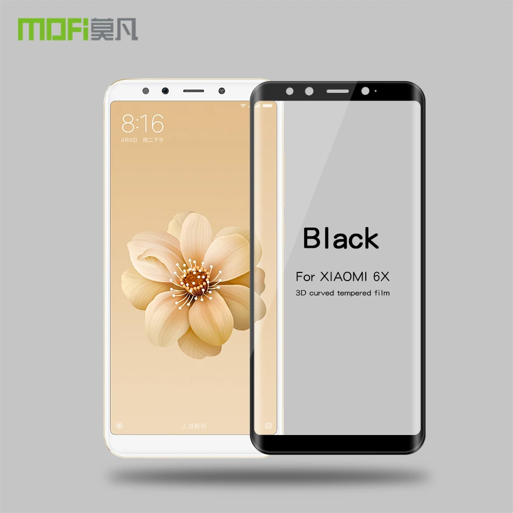 Лидер продаж изогнутое закаленное стекло с полным покрытием для Xiaomi Mi 6X Mi6X MOFi 3D