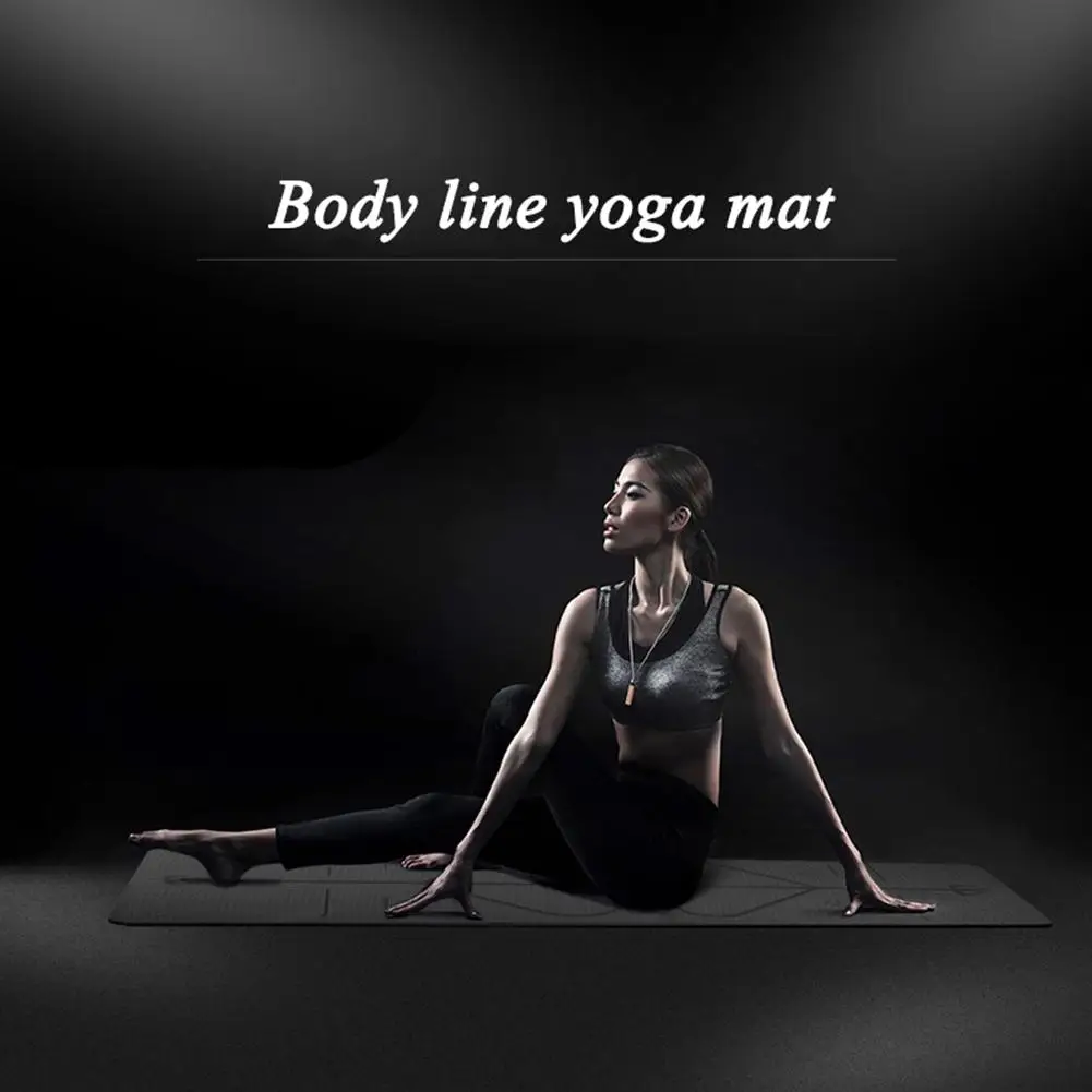 

Mounchain 6mm TPE Yoga Mat Multi-functional Environmental Protection Yoga Pad TPE Yoga Mat Fitness Pad Body Line Style