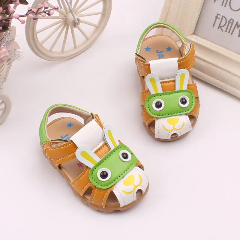 Kinder Sandalen Jongen животного для маленьких мальчиков летняя обувь тех кто только
