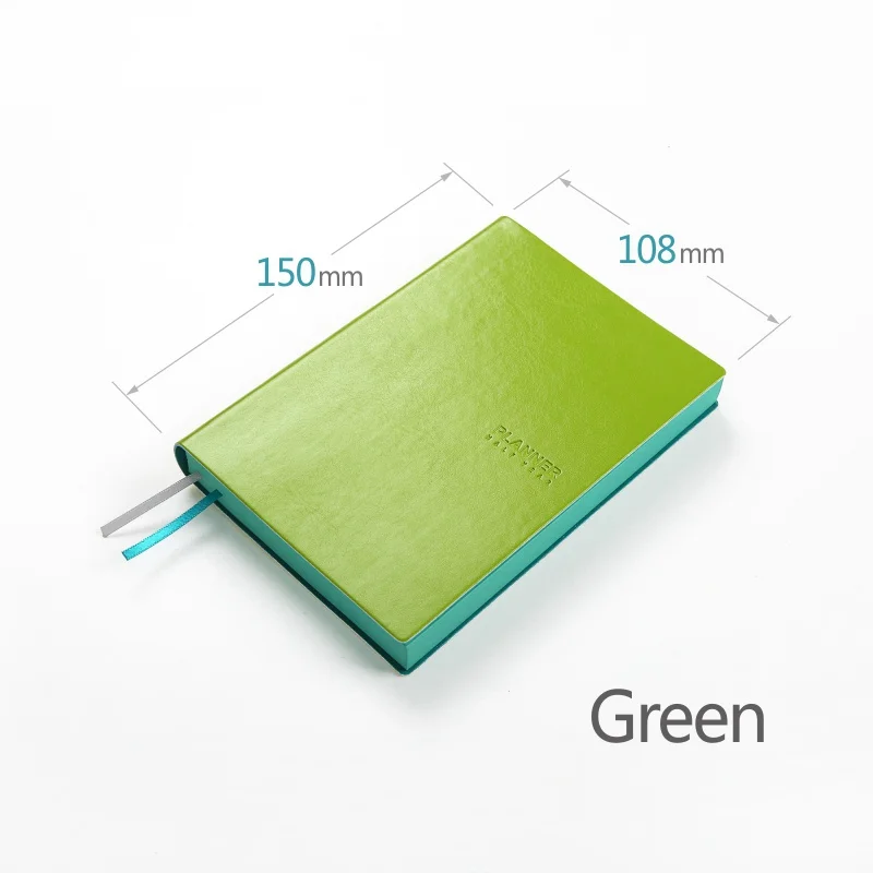 green A6 записная книжка Журнал Дневник Книга Планировщик ежедневник блокнот Личный Дневник Журнал intime планировщик поставки блокнот канцелярские принадлежности - Цвет: green