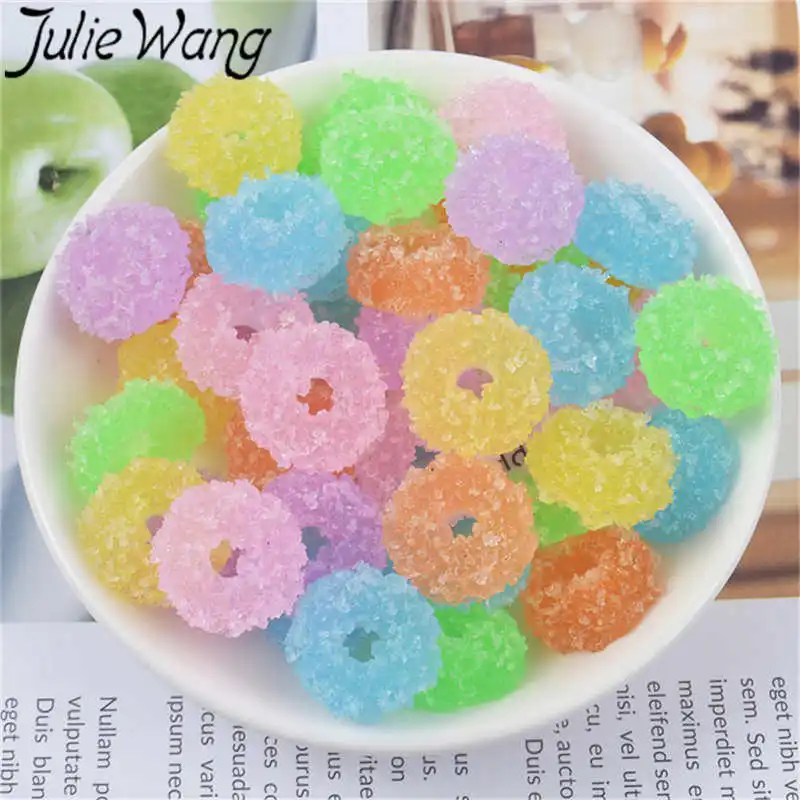 Julie Wang 20 шт. полимерные мягкие конфетные Подвески слизь желейные конфеты еда