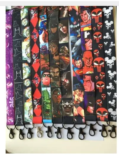 100 шт. супергерои Мстители Супермен Бэтмен Микс брелок значок ID карты держатели