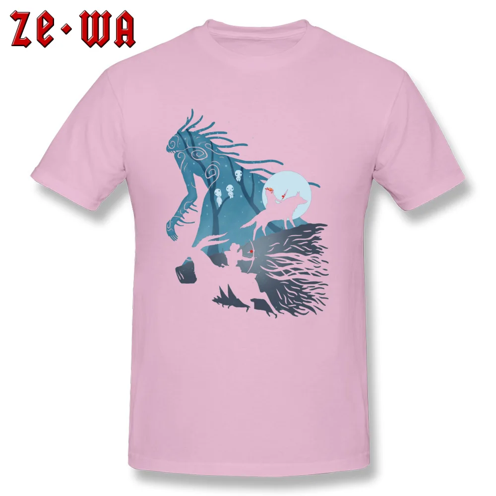 Силуэт искусство Мужская футболка в стиле японского аниме древний дух Принцесса