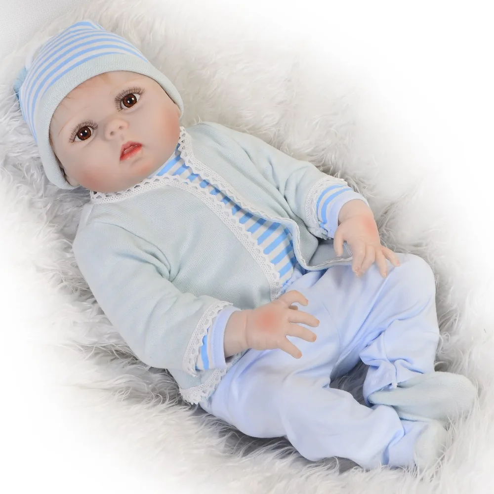 Реалистичные 23 &quotДетские куклы мохеровые прекрасные 57 см Bebe полностью