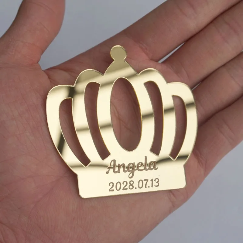 30 шт. персонализированные свадебные сувениры Корона 8 см индивидуальное имя