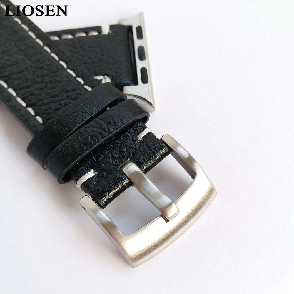 LIOSEN genuine leather watch strap for apple sports watch band 42mm 38mm series 1 & 2 & 3 iwatch watchbands