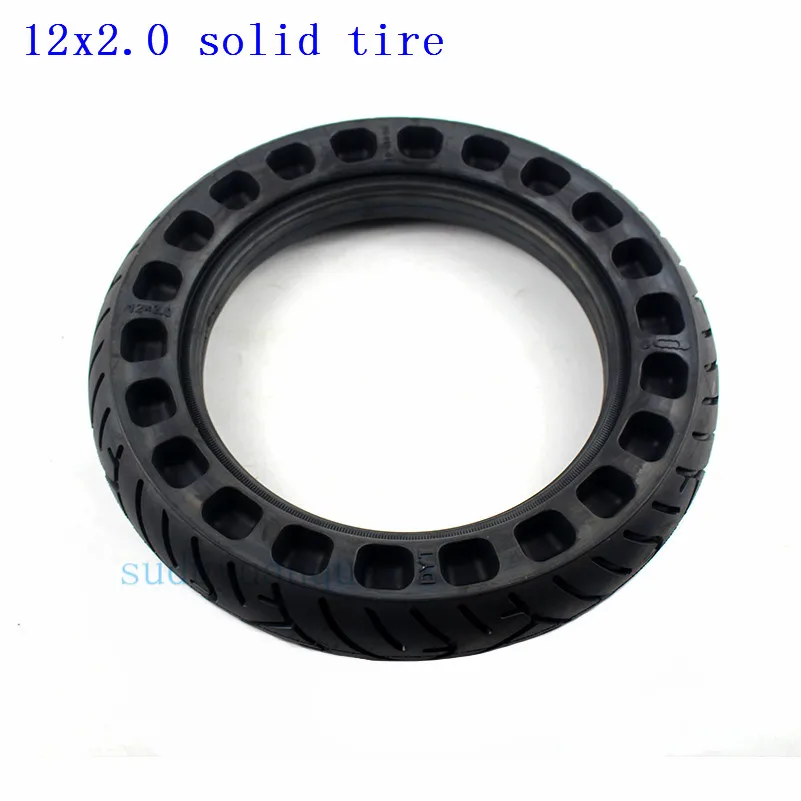 12 inch Non-inflatable tubeless solid wheel tyre 12x2.0 12x2.125 for Many gas scooter E-bike Hoverboard Self Balancing Parts