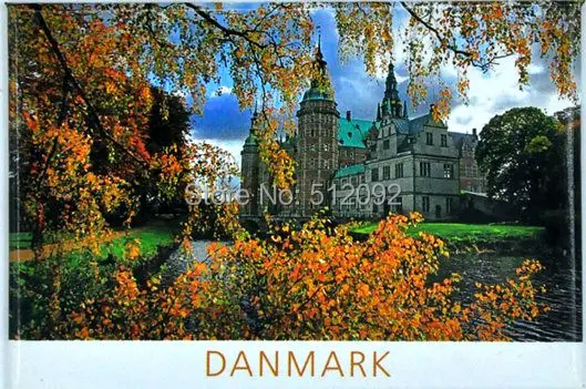 Магнит на холодильник маленький размер прямоугольник деревенский город туризм