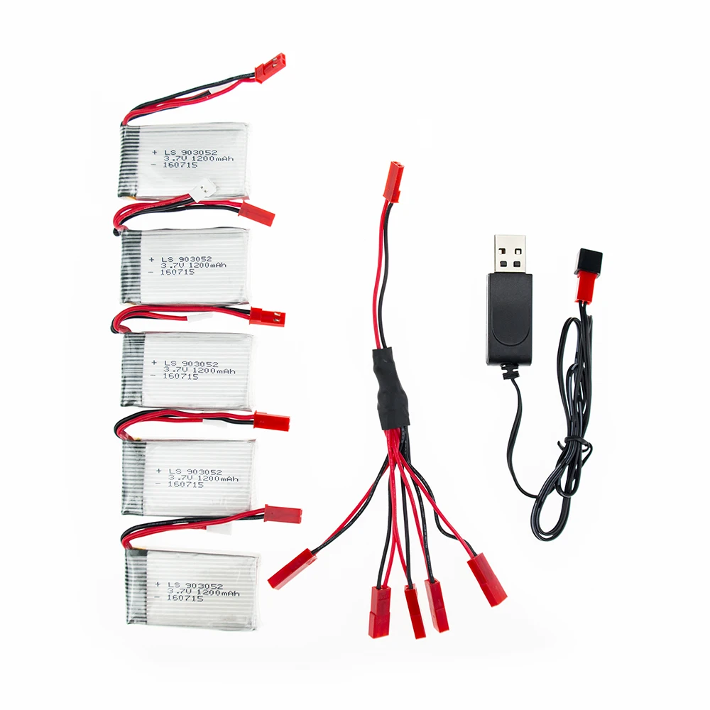5 шт. 3 7 В 1200 мАч Xpower литий-полимерный Lipo аккумулятор в 1 USB зарядное устройство