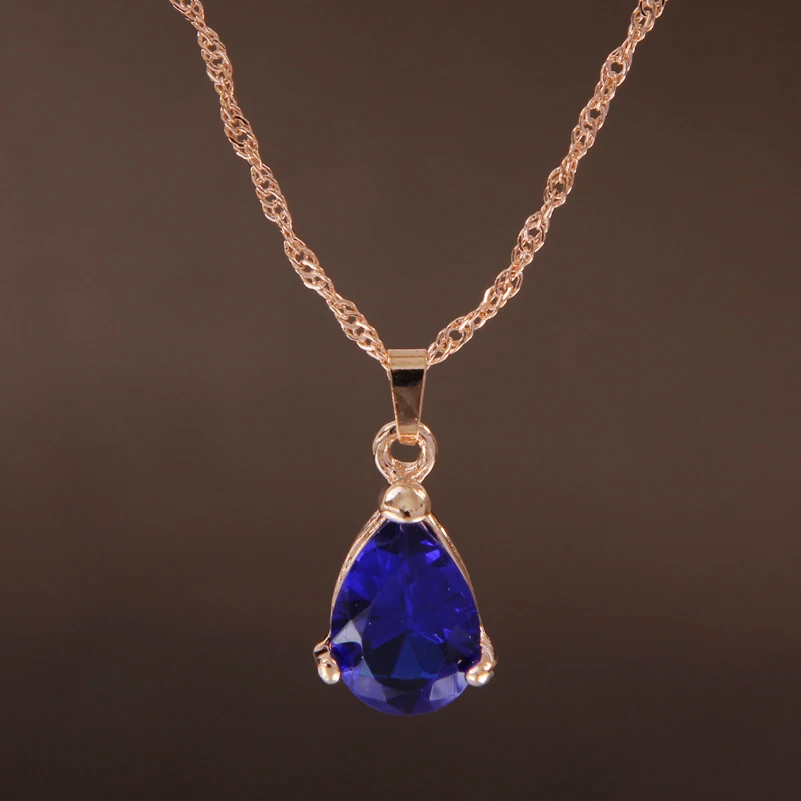 Комплект ювелирных изделий ZOSHI золотистого цвета с подвеской в виде капли