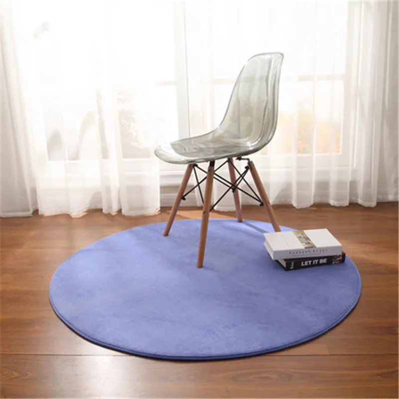 Круглый коралловый коврик в нордическом современном стиле для спальни