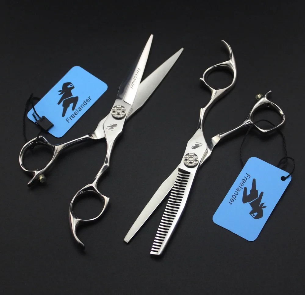 

Freelander 6.0" professional Japan 440c silver hairdressing scissors for barber or home use