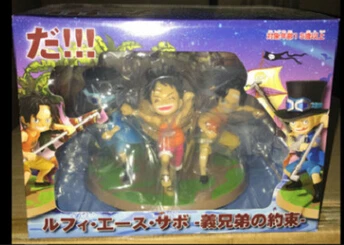 NEW hot 9cm One piece Classic memory Three brothers Luffy ace Sabo action figure toys Christmas gift collectors kongmu | Игрушки и хобби