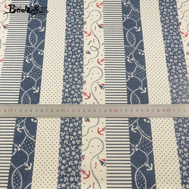 Книжная вышивка морской якорь дизайн домашний текстиль хлопок лен ткань для