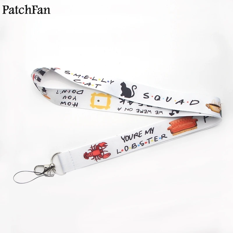 1 20 шт./лот patchfan с героями телесериала «друзья» забавные шеи ремешки для ключей очки держатель для карт брелок для ключей телефонов камеры ленты A1371 - Цвет: 1