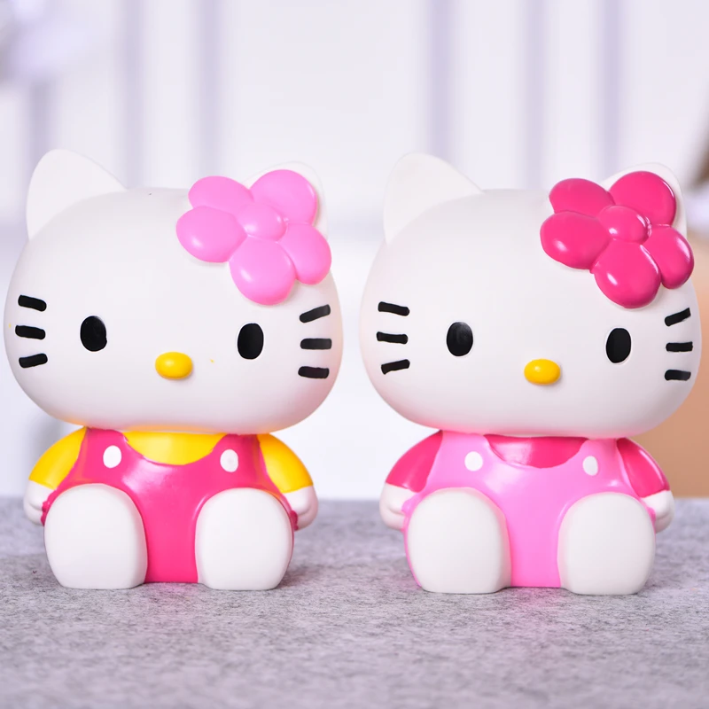 Милый Hello Kitty Силиконовый виниловый копилка для детей подарок на день