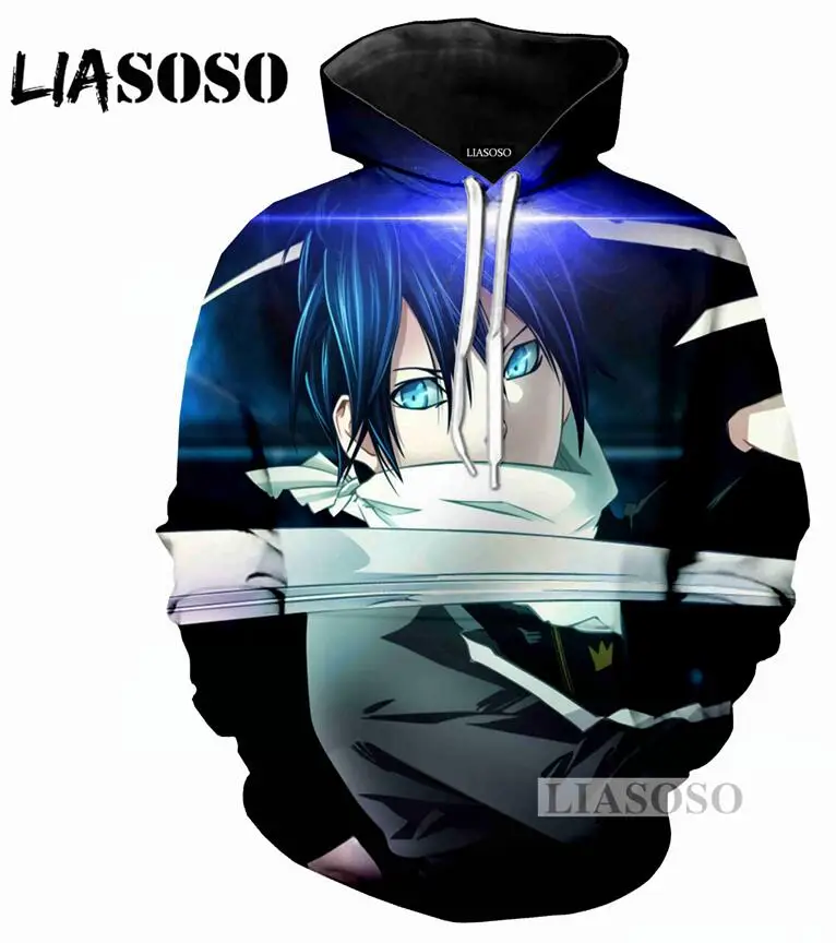5 LIASOSO, осенняя Новинка, мужская, женская модная толстовка, 3D принт, аниме, Noragami, толстовка с длинным рукавом, хип-хоп, топ, Harajuku, пуловер, D019-2 - Цвет: 5
