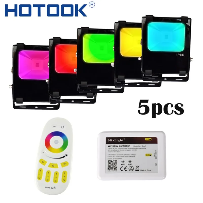 Hobeen Mi.Light Светодиодный прожектор заливающего света RGB светильник CCT Wifi комплект