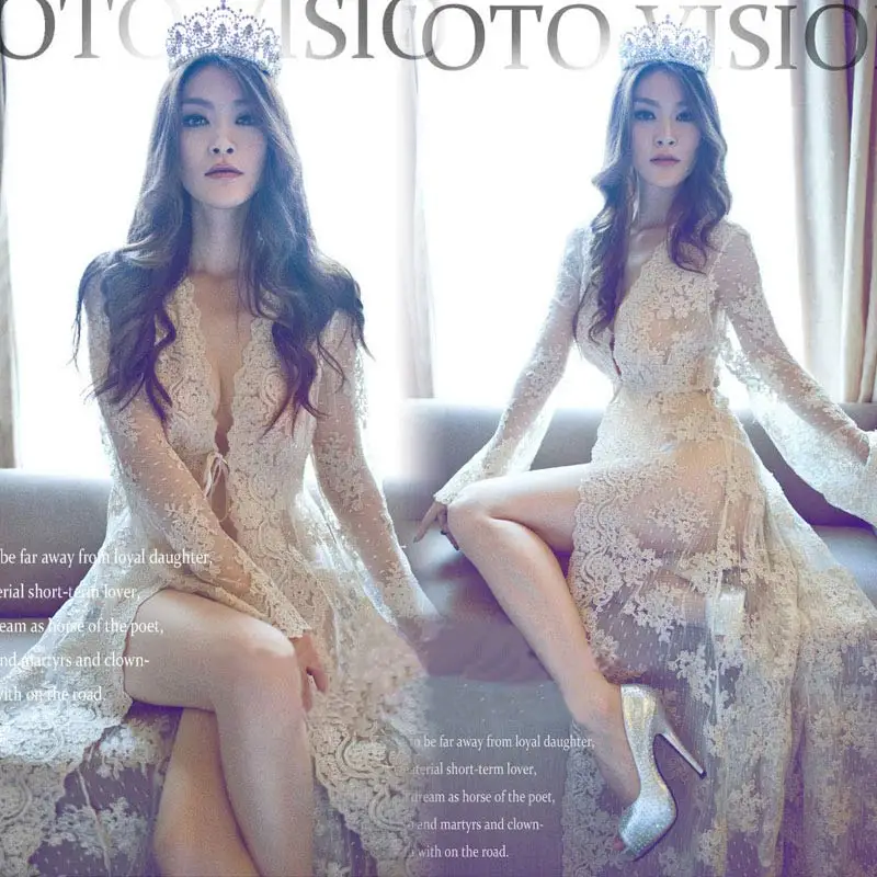 Реквизит для фотосессии по беременности и родам новое модное кружевное платье