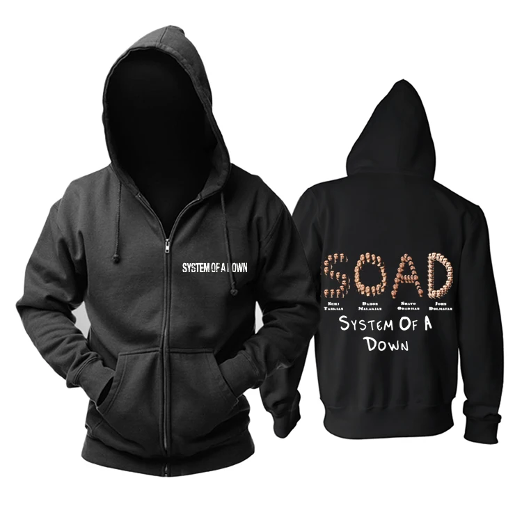 6 видов Системы Of A Down рок толстовки оболочки куртка бренд панк hood by air sudadera chandal hombre