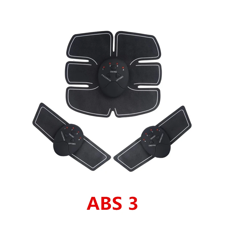 ABS3 Unisex Smart Electric muscle stimulator Abdominal ABS ems Hip Trainer fitness Buttocks Shaper Weight loss slimming Massage Belt - Color: ABS3