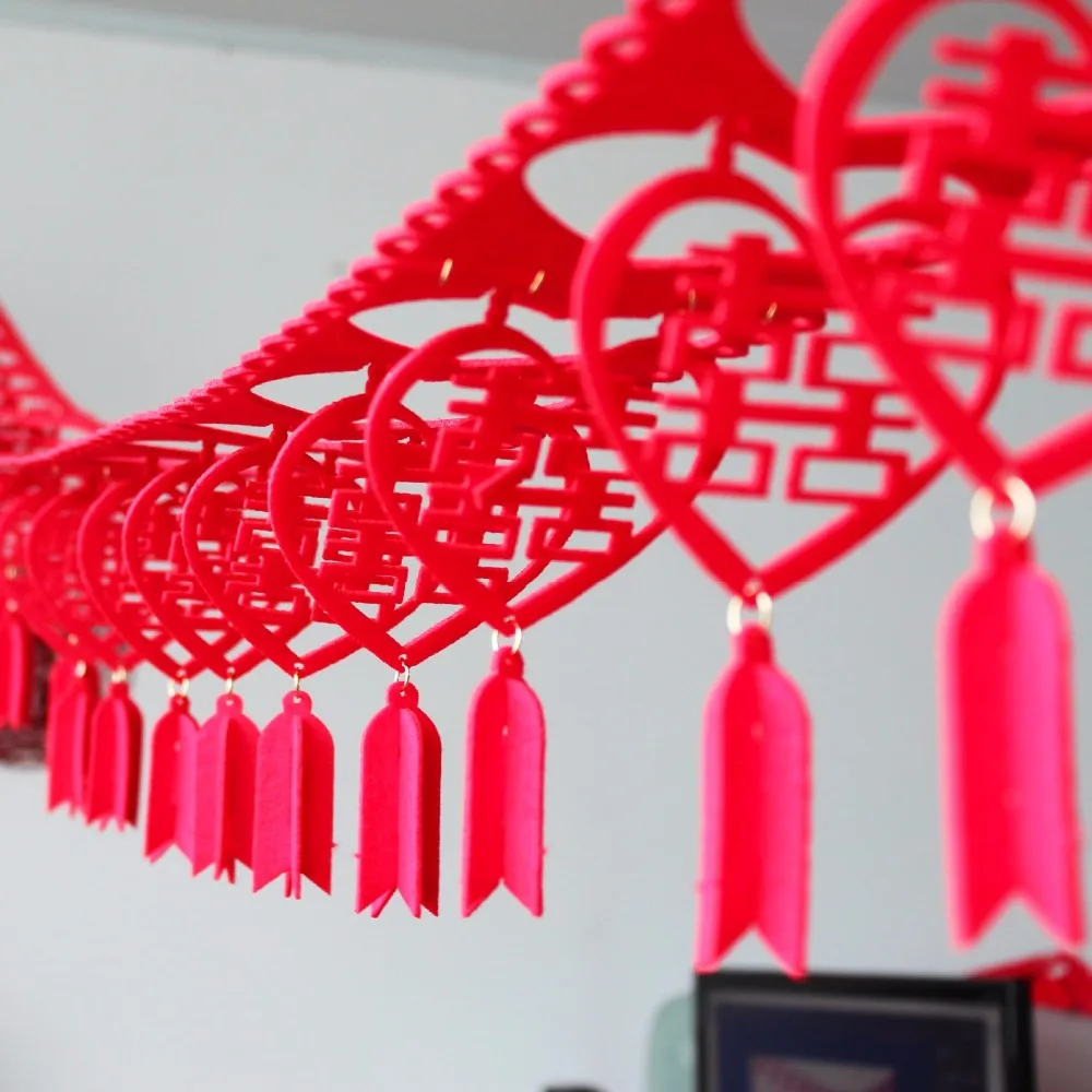 3 м длина гирлянды нетканые ткани благоприятный двойное счастье Свадебные