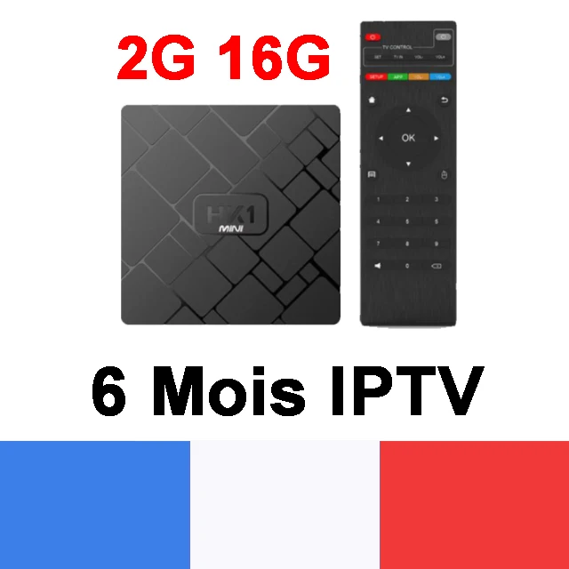 Box with 6 Mois Neo French IPTV Android Box HK1 mini with 1200+ 1 Year Neotv Europe France Arabic Africa Morocco IPTV Subscription m3u Smart IPTV - Цвет: Box with 6 Mois Neo