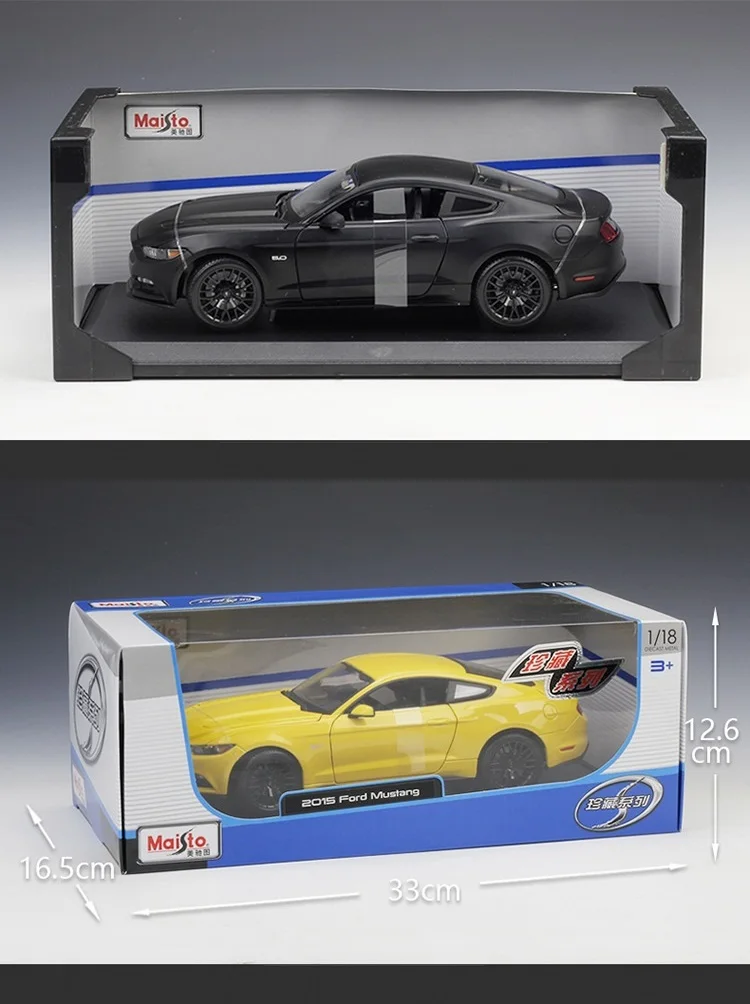 1:18 Maisto Ford Mustang GT матовый черный/оранжевый/желтый/синий/красный литой модельный автомобиль