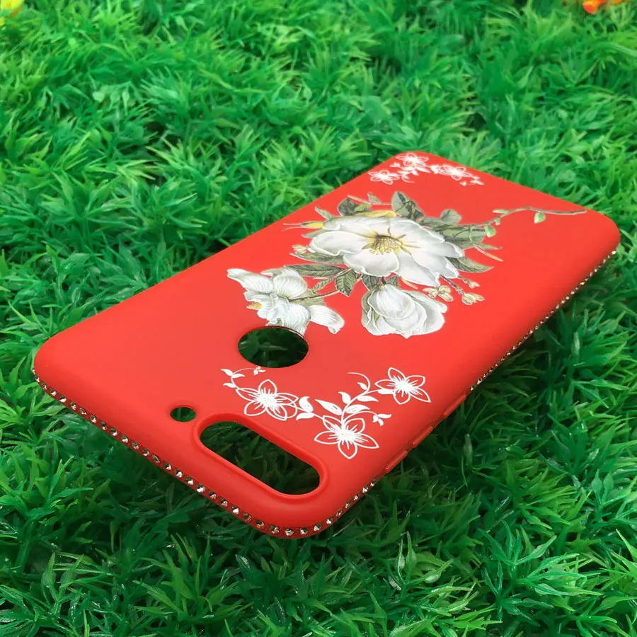 Новые чехлы со стразами для Huawei Y6 Pro Y7 Prime 2019 P30 Lite 3D Рельефный цветочный узор
