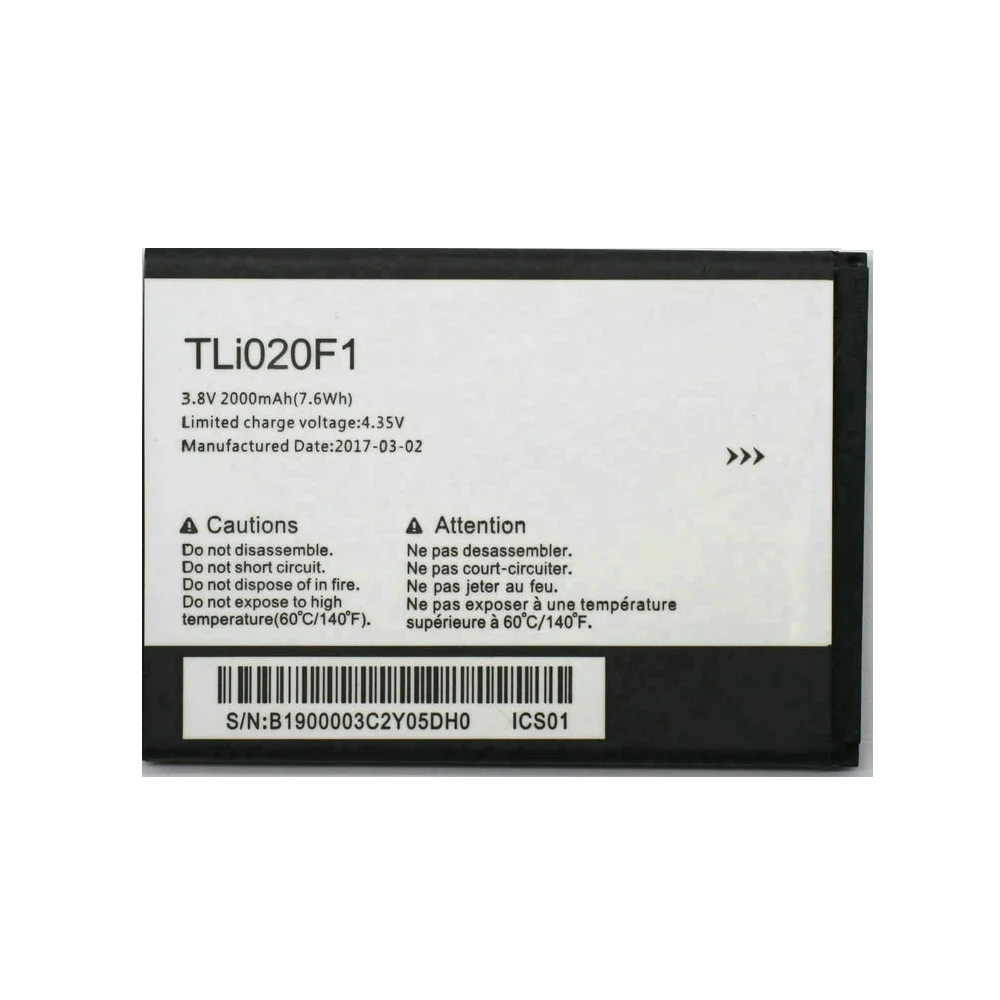OHD 3 8 V 2000 мА/ч TLi020F1 для Alcatel PIXI 4 5045D/Pop 2 5042D C7 7040 7040D/TCL J720 J720T J726T so2 J728T