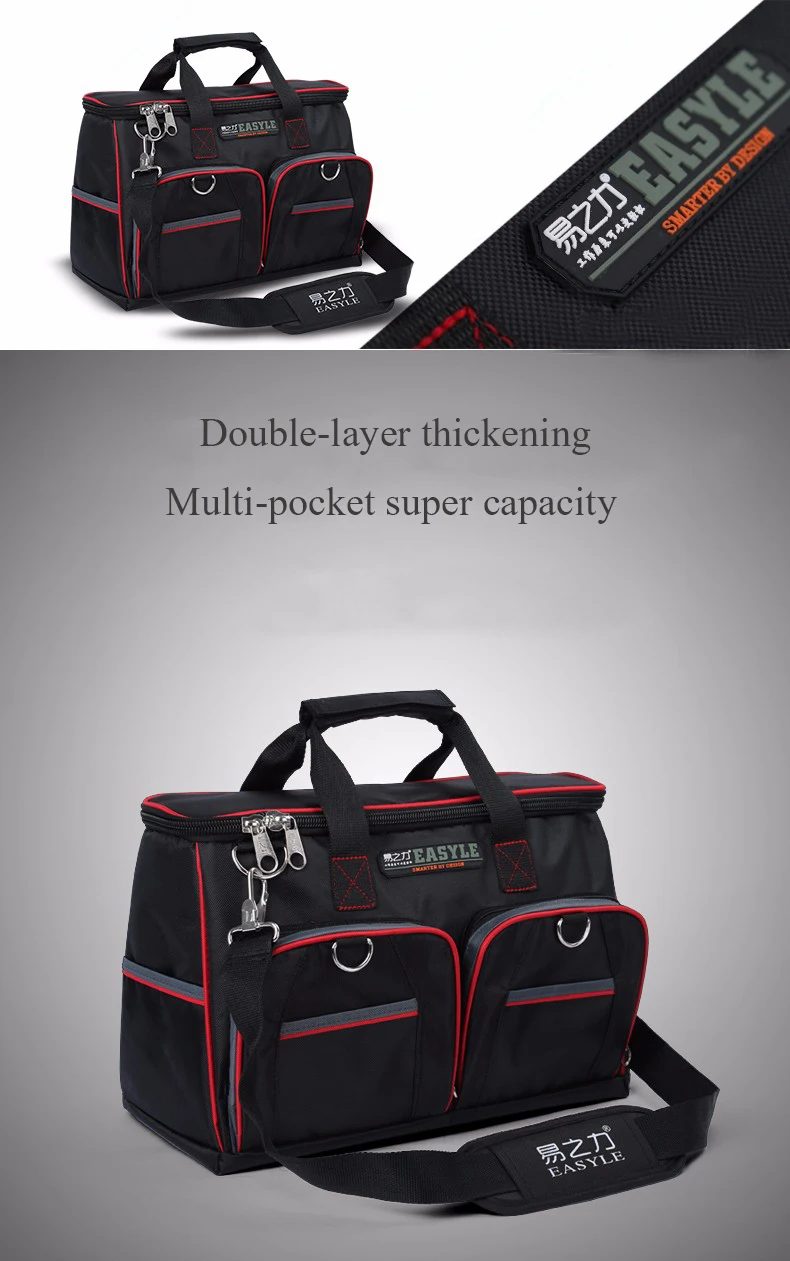 YZL 1" сумка для инструментов 1860D Close Top широкий рот электрические Сумки Многофункциональный инструментарий с коробкой деталей